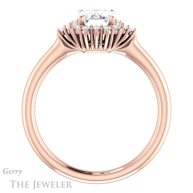 Emerald Cut Forever One Moissanite Engagement Ring #GTJ1122-emerald-fb-r 2 Emerald Cut Forever Brilliant Moissanite Engagement Ring #GTJ1122-emerald-fb-r