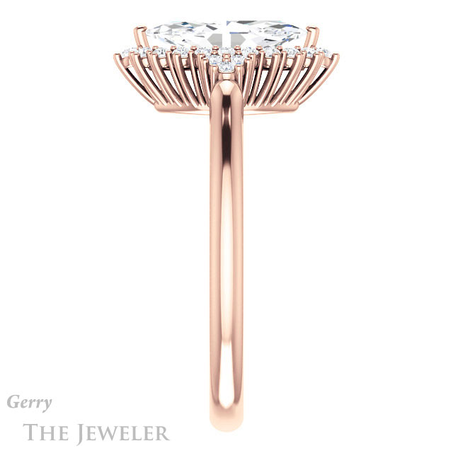 Marquise Cut Forever One Moissanite Engagement Ring #GTJ1122-marquise-fb-r 3 Marquise Cut Forever Brilliant Moissanite Engagement Ring #GTJ1122-marquise-fb-r