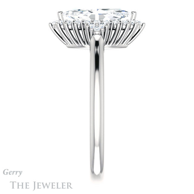 Marquise Cut Forever Brilliant Moissanite Engagement Ring #GTJ1122-marquise-fb-w