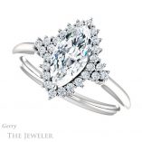 Marquise Cut Forever Brilliant Moissanite Engagement Ring #GTJ1122-marquise-fb-w