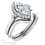 Marquise Cut Forever Brilliant Moissanite Engagement Ring #GTJ1122-marquise-fb-w