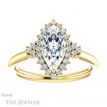 Marquise Cut Forever Brilliant Moissanite Engagement Ring #GTJ1122-marquise-fb-y
