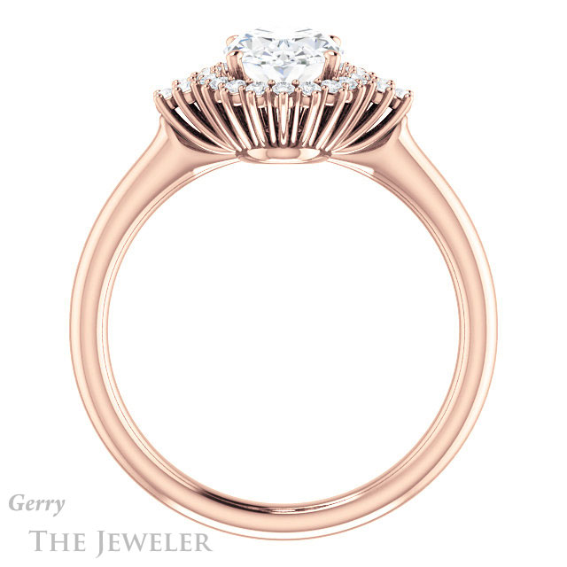 Oval Shaped Forever One Moissanite Engagement Ring #GTJ1122-oval-fo-r