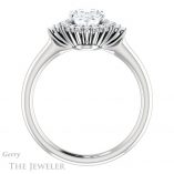Oval Shaped Forever One Moissanite Engagement Ring #GTJ1122-oval-fo-w