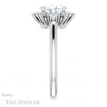Oval Shaped Forever One Moissanite Engagement Ring #GTJ1122-oval-fo-w