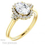 Oval Shaped Forever One Moissanite Engagement Ring #GTJ1122-oval-fo-y 4 Oval Shaped Forever One Moissanite Engagement Ring #GTJ1122-oval-fo-y