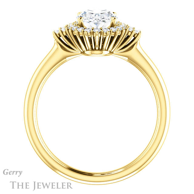 Oval Shaped Forever One Moissanite Engagement Ring #GTJ1122-oval-fo-y 2 Oval Shaped Forever One Moissanite Engagement Ring #GTJ1122-oval-fo-y
