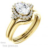 Oval Shaped Forever One Moissanite Engagement Ring #GTJ1122-oval-fo-y 6 Oval Shaped Forever One Moissanite Engagement Ring #GTJ1122-oval-fo-y