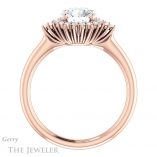 Round Cut Forever One Moissanite Engagement Ring #GTJ1122-round-fo-r