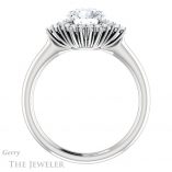 Round Cut Forever One Moissanite Engagement Ring #GTJ1122-round-fo-w 2 Round Cut Forever One Moissanite Engagement Ring #GTJ1122-round-fo-w