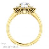 Round Cut Forever One Moissanite Engagement Ring #GTJ1122-round-fo-y 2 Round Cut Forever One Moissanite Engagement Ring #GTJ1122-round-fo-y