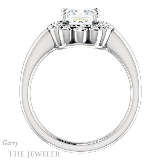 Princess Cut Forever One Moissanite Engagement Ring #GTJ1123-square-fo-w | Gerry The Jeweler Princess Cut Forever One Moissanite Engagement Ring #GTJ1123-square-fo-w