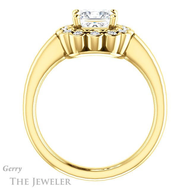 Princess Cut Forever One Moissanite Engagement Ring #GTJ1123-square-fo-y | Gerry The Jeweler Princess Cut Forever One Moissanite Engagement Ring #GTJ1123-square-fo-y