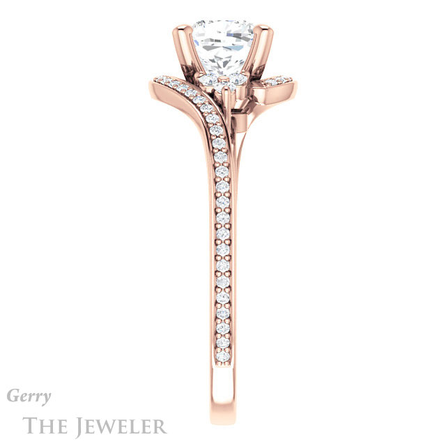 Cushion Cut Forever One Moissanite Engagement Ring #GTJ1124-cushion-fo-r