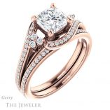 Cushion Cut Forever One Moissanite Engagement Ring #GTJ1124-cushion-fo-r