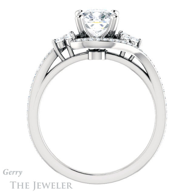 Cushion Cut Forever One Moissanite Engagement Ring #GTJ1124-cushion-fo-w