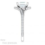 Emerald Cut Forever One Moissanite Engagement Ring #GTJ1124-emerald-fb-w 3 Emerald Cut Forever Brilliant Moissanite Engagement Ring #GTJ1124-emerald-fb-w