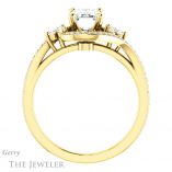 Emerald Cut Forever One Moissanite Engagement Ring #GTJ1124-emerald-fb-y 2 Emerald Cut Forever Brilliant Moissanite Engagement Ring #GTJ1124-emerald-fb-y