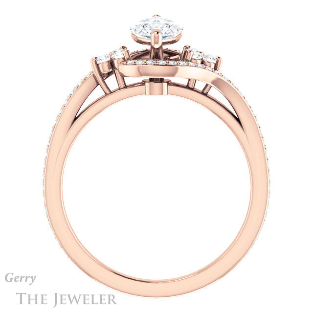 Marquise Cut Forever Brilliant Moissanite Engagement Ring #GTJ1124-marquise-fb-r