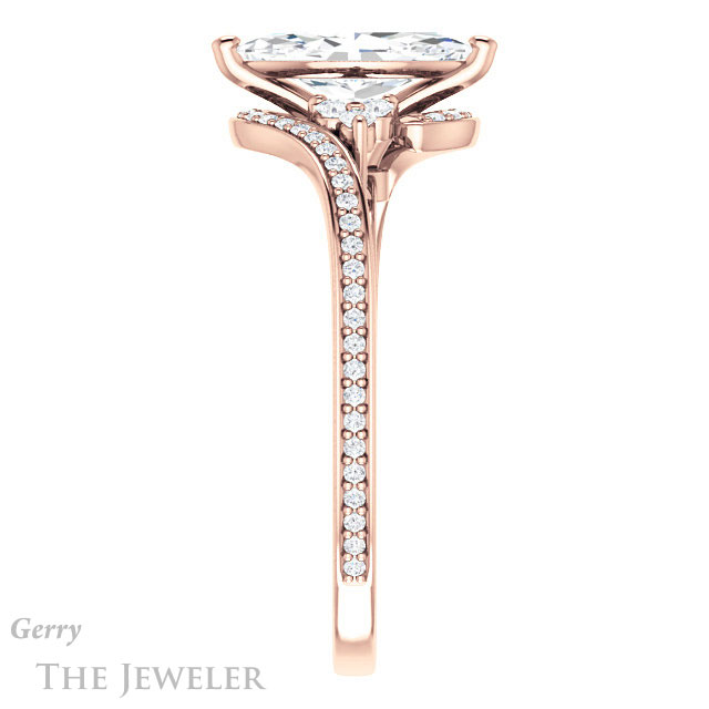 Marquise Cut Forever Brilliant Moissanite Engagement Ring #GTJ1124-marquise-fb-r