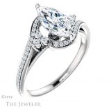Marquise Cut Forever Brilliant Moissanite Engagement Ring #GTJ1124-marquise-fb-w