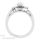 Marquise Cut Forever Brilliant Moissanite Engagement Ring #GTJ1124-marquise-fb-w