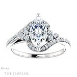 Marquise Cut Forever Brilliant Moissanite Engagement Ring #GTJ1124-marquise-fb-w
