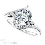Marquise Cut Forever Brilliant Moissanite Engagement Ring #GTJ1124-marquise-fb-w