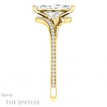 Marquise Cut Forever One Moissanite Engagement Ring #GTJ1124-marquise-fb-y 3 Marquise Cut Forever Brilliant Moissanite Engagement Ring #GTJ1124-marquise-fb-y