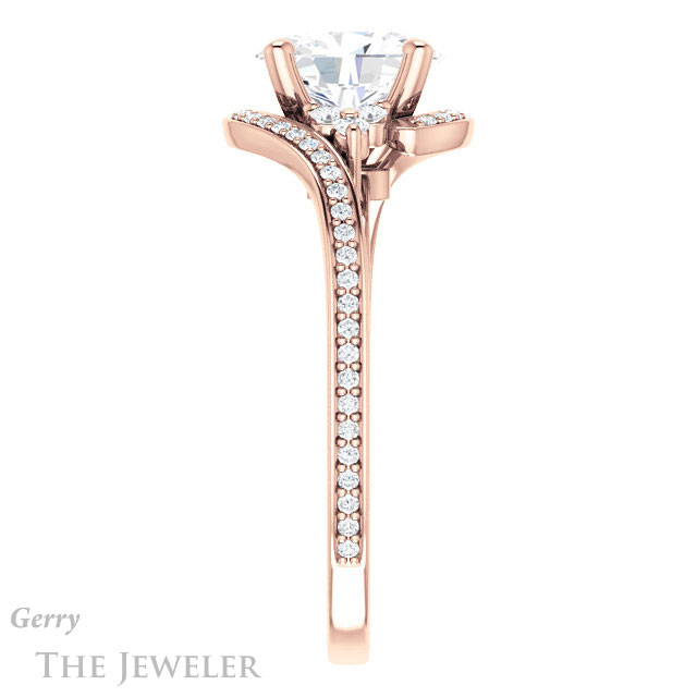 Oval Shaped Forever One Moissanite Engagement Ring #GTJ1124-oval-fo-r