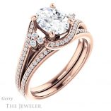 Oval Shaped Forever One Moissanite Engagement Ring #GTJ1124-oval-fo-r