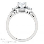 Oval Shaped Forever One Moissanite Engagement Ring #GTJ1124-oval-fo-w