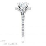 Oval Shaped Forever One Moissanite Engagement Ring #GTJ1124-oval-fo-w
