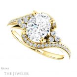 Oval Shaped Forever One Moissanite Engagement Ring #GTJ1124-oval-fo-y 5 Oval Shaped Forever One Moissanite Engagement Ring #GTJ1124-oval-fo-y