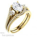 Oval Shaped Forever One Moissanite Engagement Ring #GTJ1124-oval-fo-y 6 Oval Shaped Forever One Moissanite Engagement Ring #GTJ1124-oval-fo-y