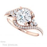 Round Cut Forever One Moissanite Engagement Ring #GTJ1124-round-fo-r 5 Round Cut Forever One Moissanite Engagement Ring #GTJ1124-round-fo-r