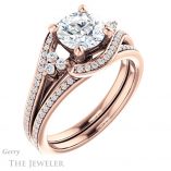 Round Cut Forever One Moissanite Engagement Ring #GTJ1124-round-fo-r 6 Round Cut Forever One Moissanite Engagement Ring #GTJ1124-round-fo-r