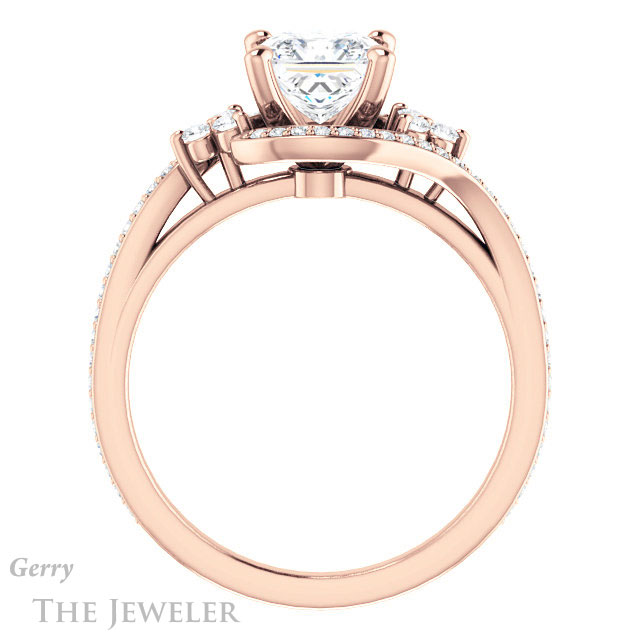 Princess Cut Forever One Moissanite Engagement Ring #GTJ1124-square-fo-r