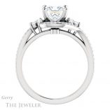 Princess Cut Forever One Moissanite Engagement Ring #GTJ1124-square-fo-w