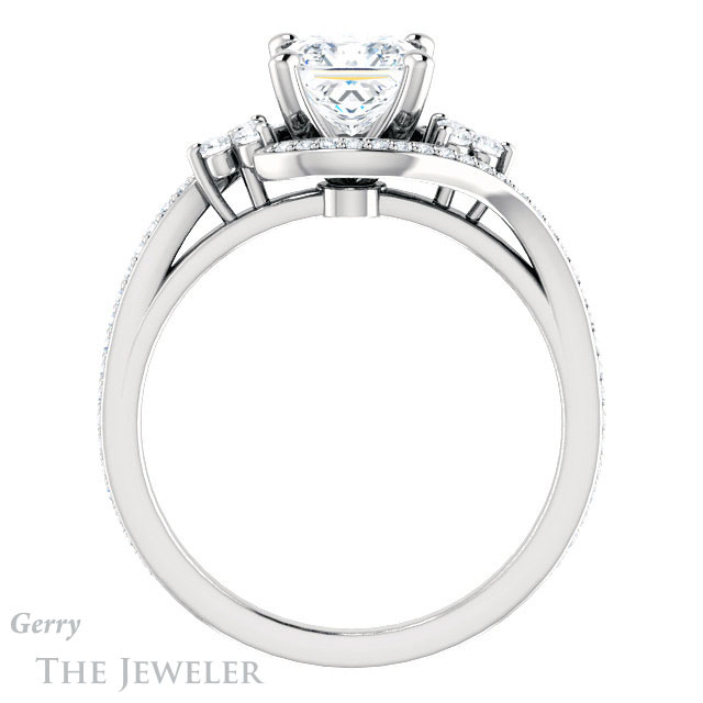Princess Cut Forever One Moissanite Engagement Ring #GTJ1124-square-fo-w
