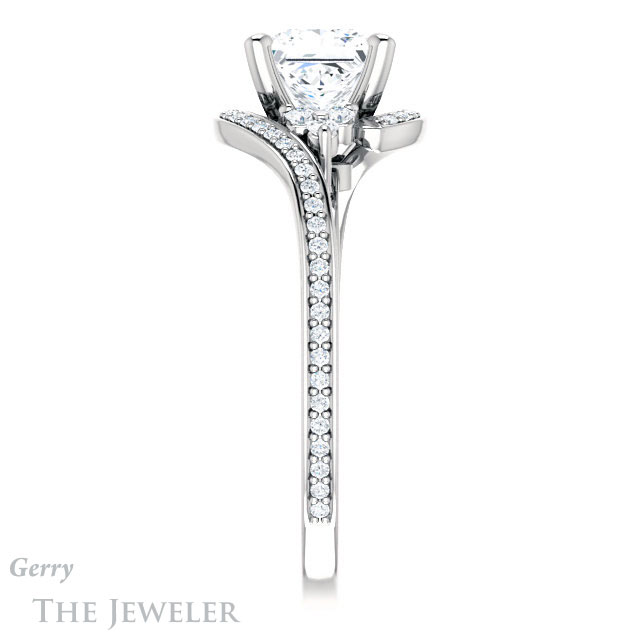 Princess Cut Forever One Moissanite Engagement Ring #GTJ1124-square-fo-w