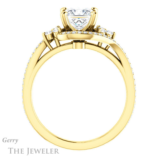 Princess Cut Forever One Moissanite Engagement Ring #GTJ1124-square-fo-y 2 Princess Cut Forever One Moissanite Engagement Ring #GTJ1124-square-fo-y