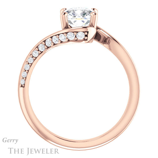 Cushion Cut Forever One Moissanite Engagement Ring #GTJ1125-cushion-fo-r