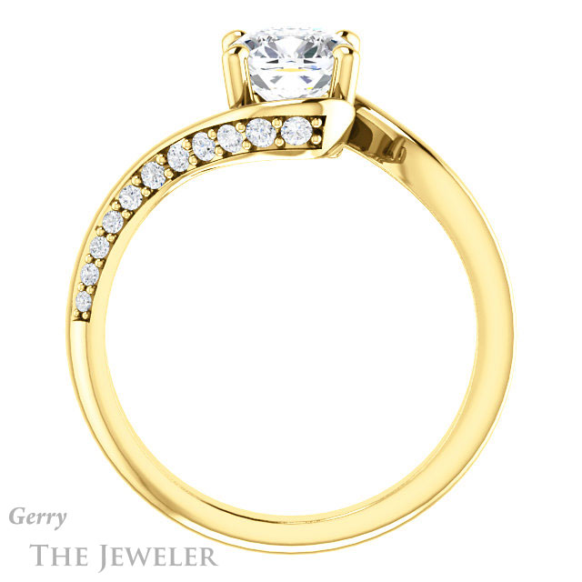 Cushion Cut Forever One Moissanite Engagement Ring #GTJ1125-cushion-fo-y