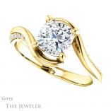 Cushion Cut Forever One Moissanite Engagement Ring #GTJ1125-cushion-fo-y 5 Cushion Cut Forever One Moissanite Engagement Ring #GTJ1125-cushion-fo-y
