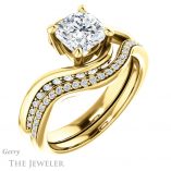 Cushion Cut Forever One Moissanite Engagement Ring #GTJ1125-cushion-fo-y 6 Cushion Cut Forever One Moissanite Engagement Ring #GTJ1125-cushion-fo-y