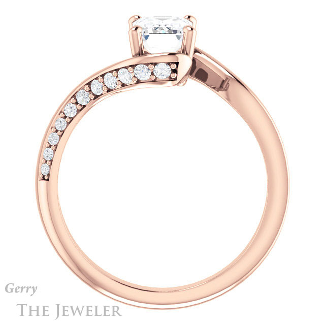 Emerald Cut Forever Brilliant Moissanite Engagement Ring #GTJ1125-emerald-fb-r