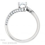 Emerald Cut Forever One Moissanite Engagement Ring #GTJ1125-emerald-fb-w 2 Emerald Cut Forever Brilliant Moissanite Engagement Ring #GTJ1125-emerald-fb-w