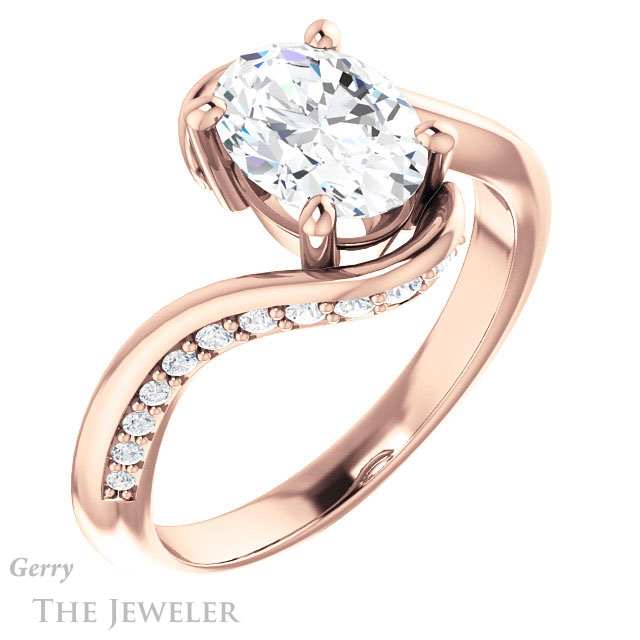Oval Shaped Forever One Moissanite Engagement Ring #GTJ1125-oval-fo-r 4 Oval Shaped Forever One Moissanite Engagement Ring #GTJ1125-oval-fo-r
