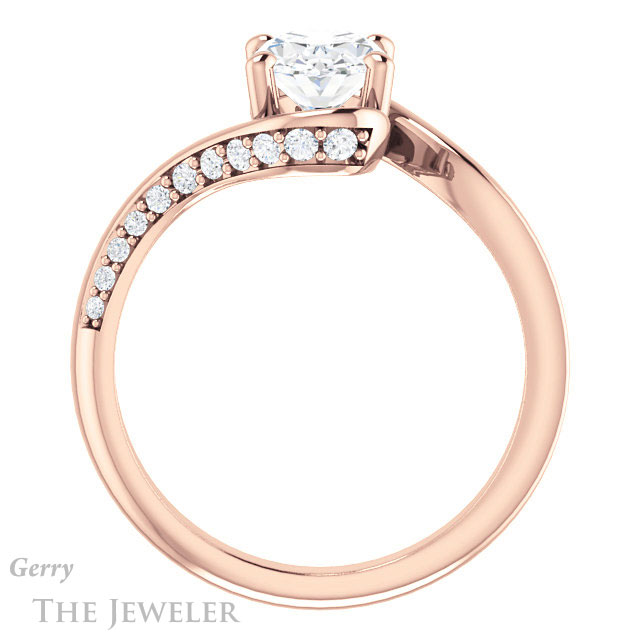 Oval Shaped Forever One Moissanite Engagement Ring #GTJ1125-oval-fo-r